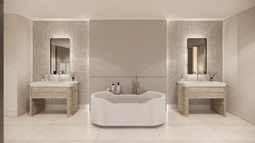 baño lujoso en de penthouse shoma bay