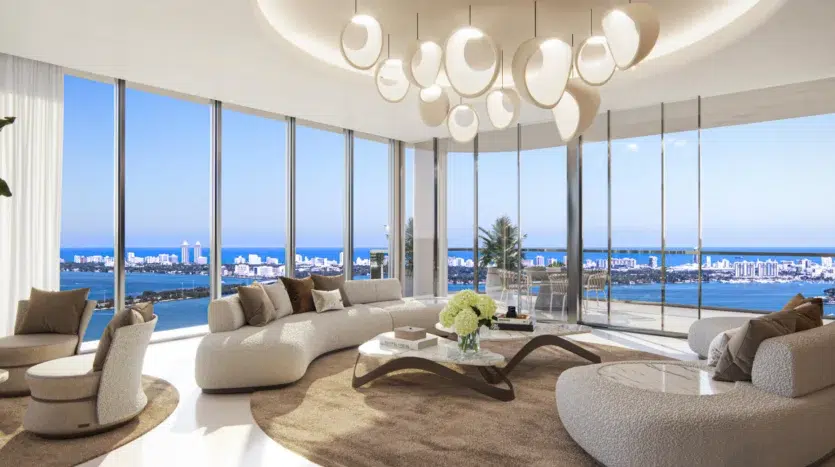 Sala de estar con vistas al mar