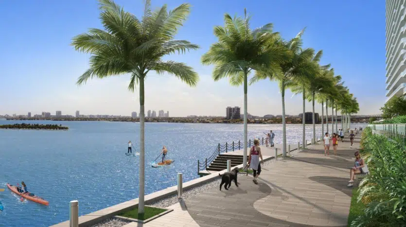 Exterior de Aria Reserve frente al mar para actividades