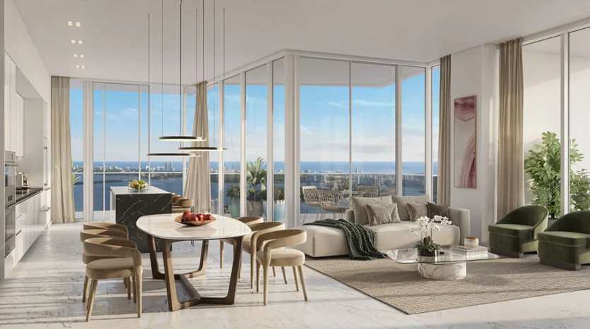 Comedor junto a la cocina con vistas a la cuidad