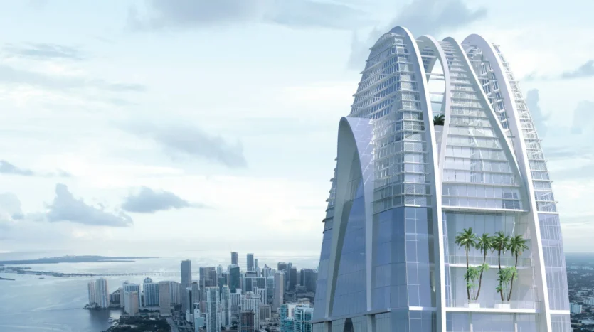 Vistas de la estructura del edificio y la ciudad
