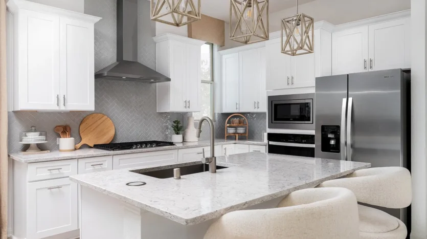 Cocina moderna en Rosehill Lake