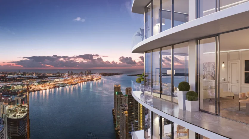 Vistas desde el balcón de Visions at Brickell Station