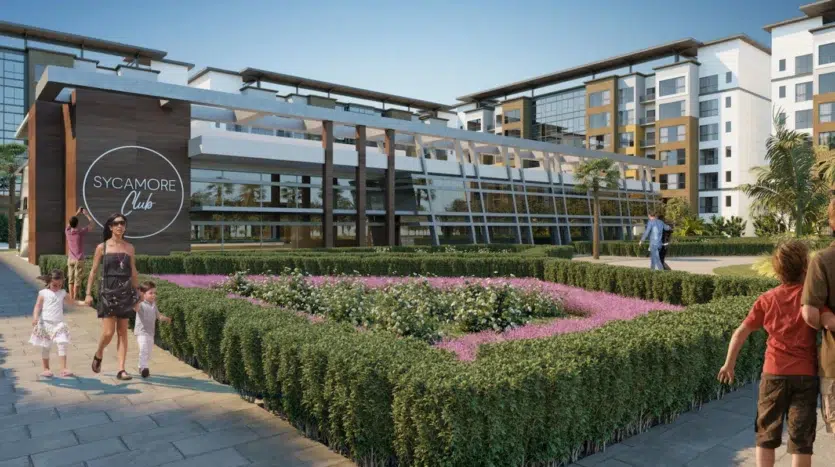 Club exclusivo al aire libre con jardín